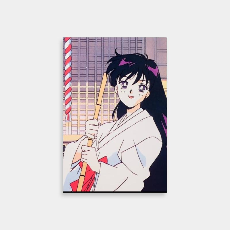 Rei Hino Baseball Bat Poster - Sailor Moon Action Art